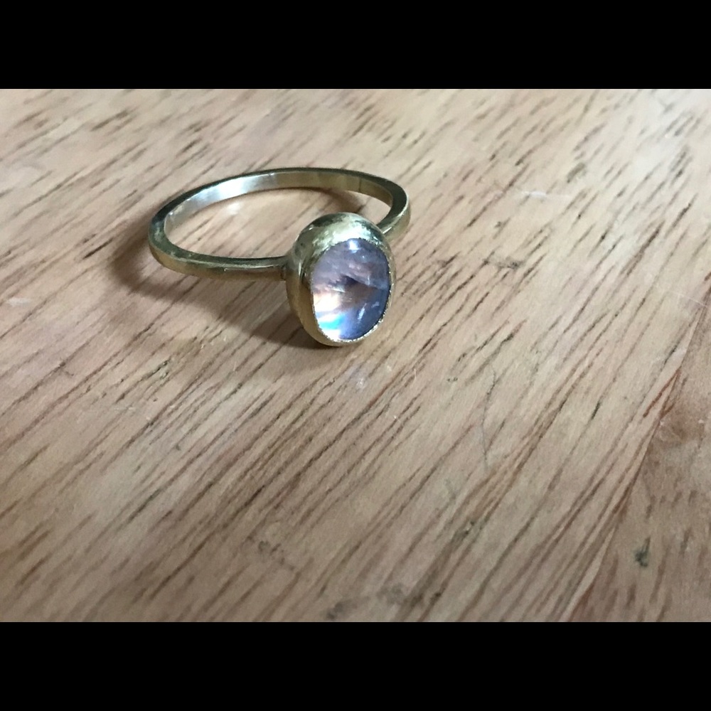 Rainbow Moonstone Ring